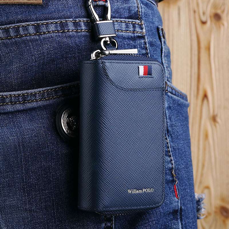 キーケース　メンズ 本革風 多機能キーケース スマートキー対応