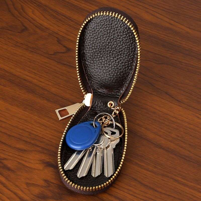 キーケース　メンズ 本革スマートキー用ファスナーケース